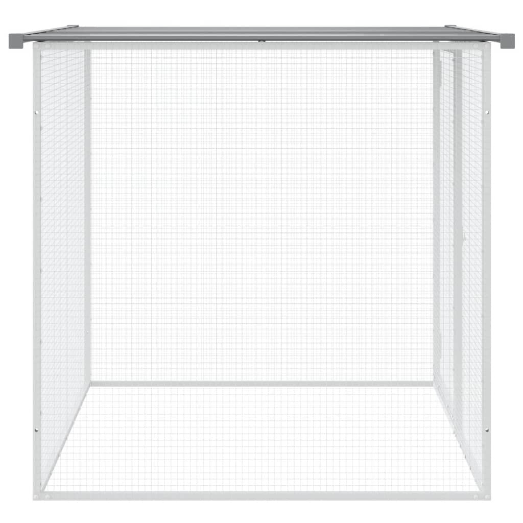 Chicken Cage with Roof Light Gray 40.6