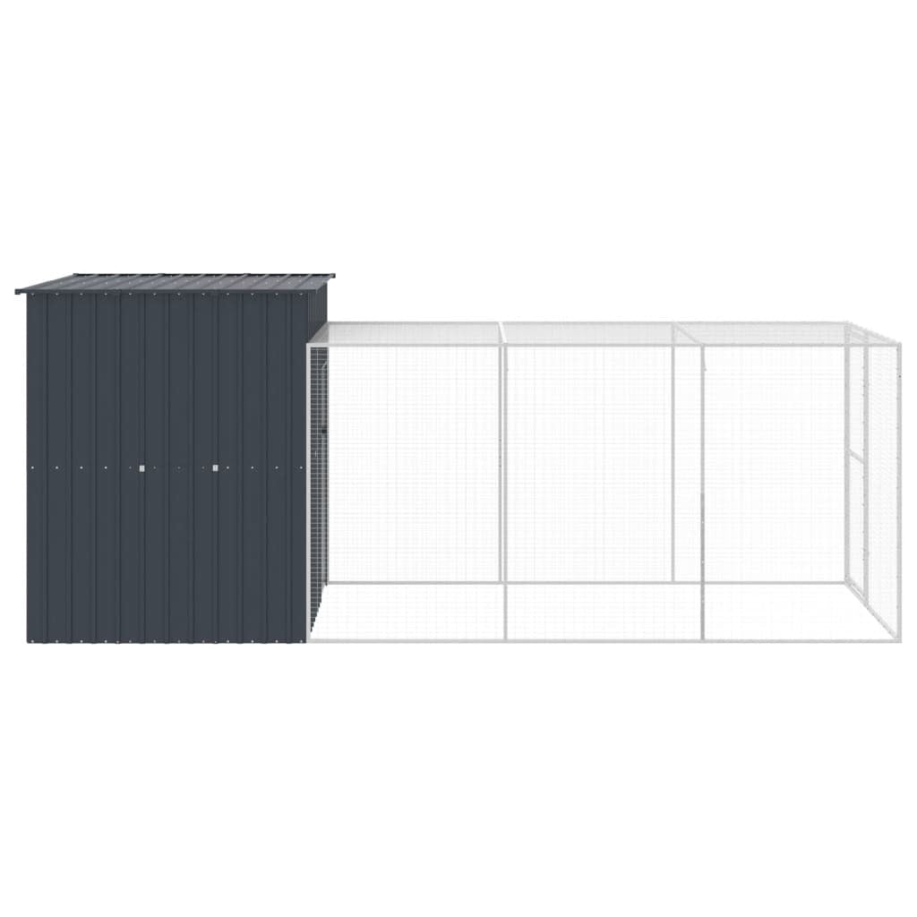 Chicken Cage with Run Anthracite 65