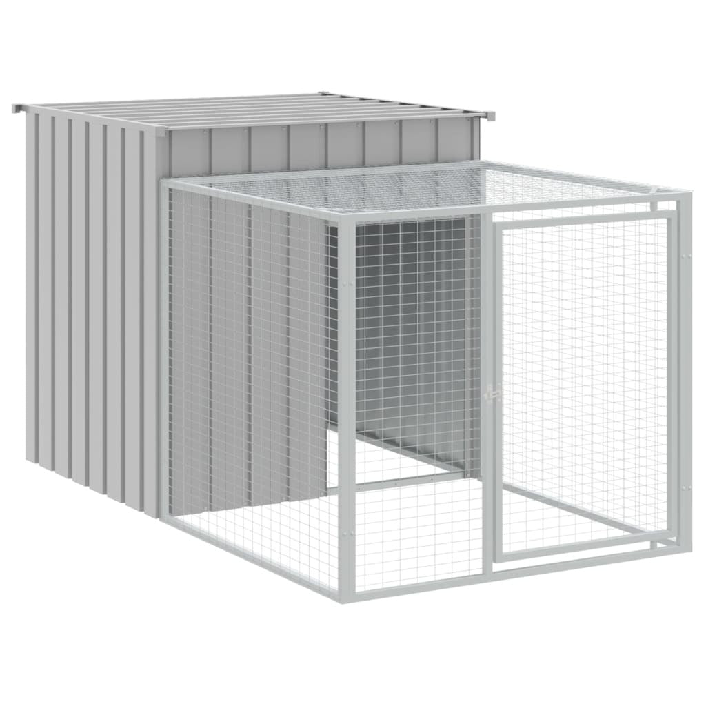 Chicken Cage with Run Light Gray 43.3