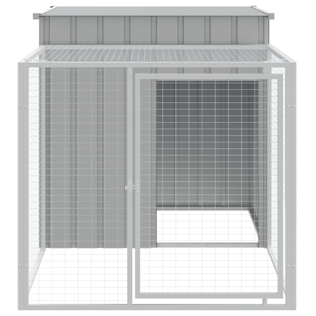 Chicken Cage with Run Light Gray 43.3