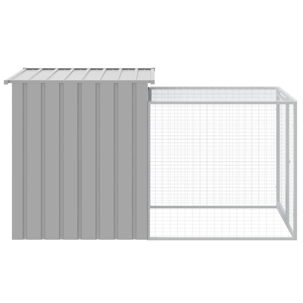 Chicken Cage with Run Light Gray 43.3