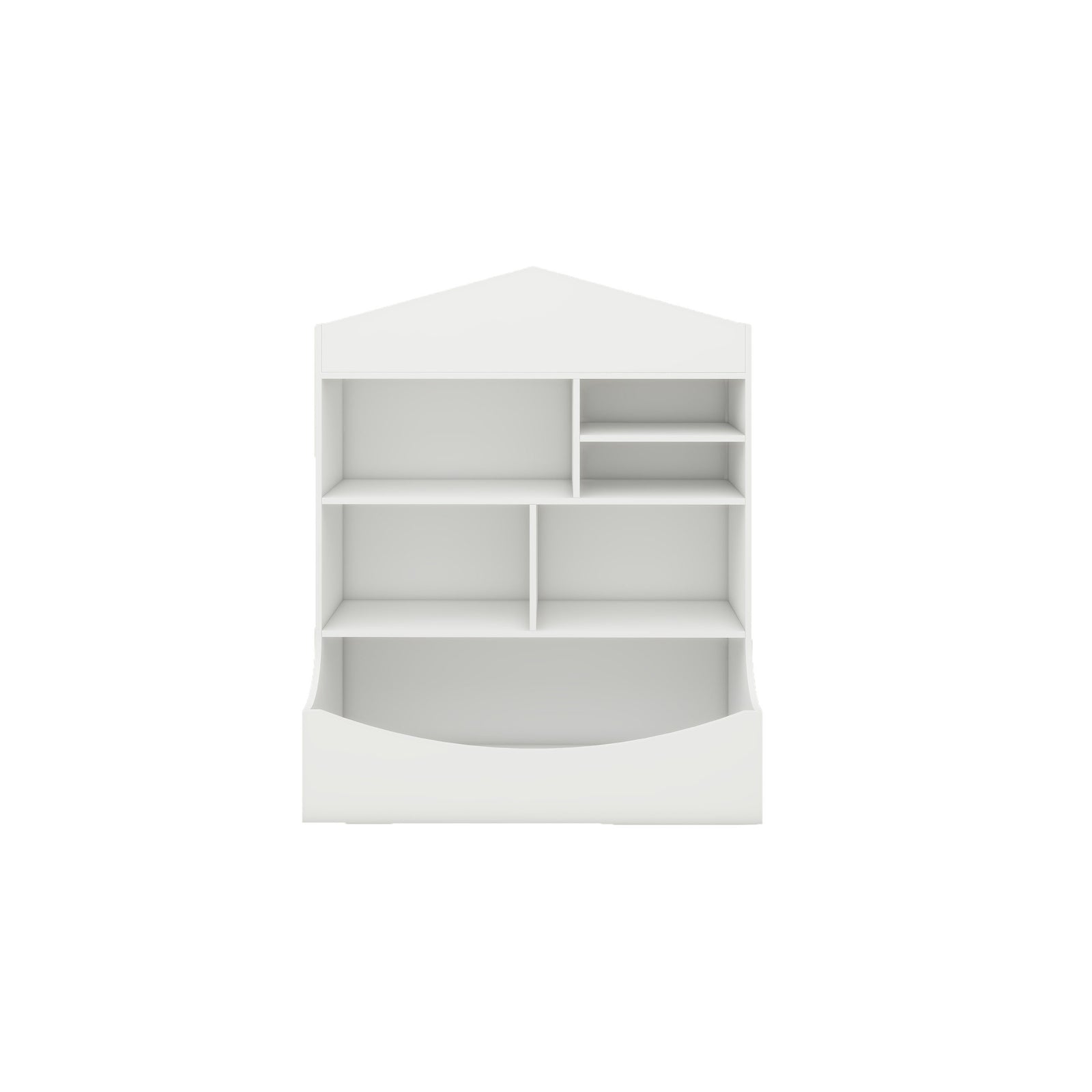 Children's Multi-Functional 7 Shelf Bookcase, Storage Display, Rack, Organizer, White,14.37