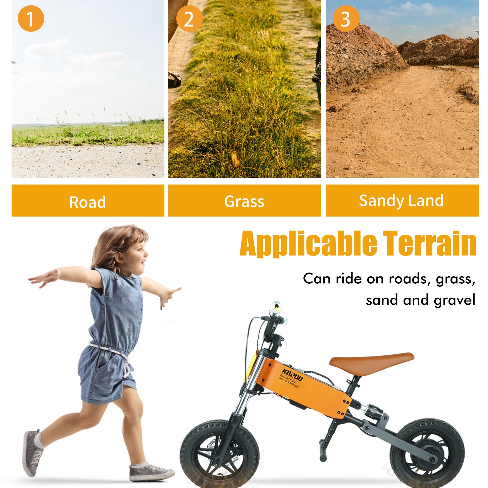 Children's outdoor off-road electric bicycle