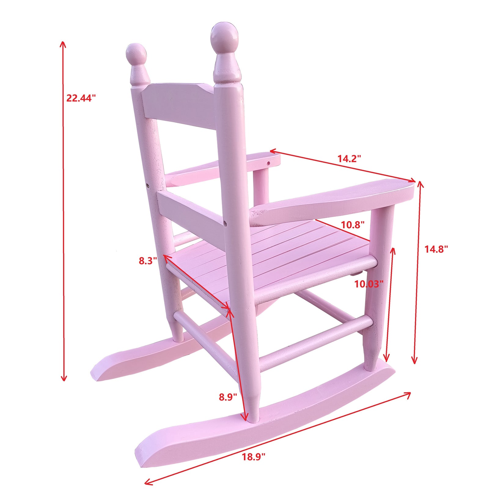 Children's rocking light pink chair- Indoor or Outdoor -Suitable for kids-Durable