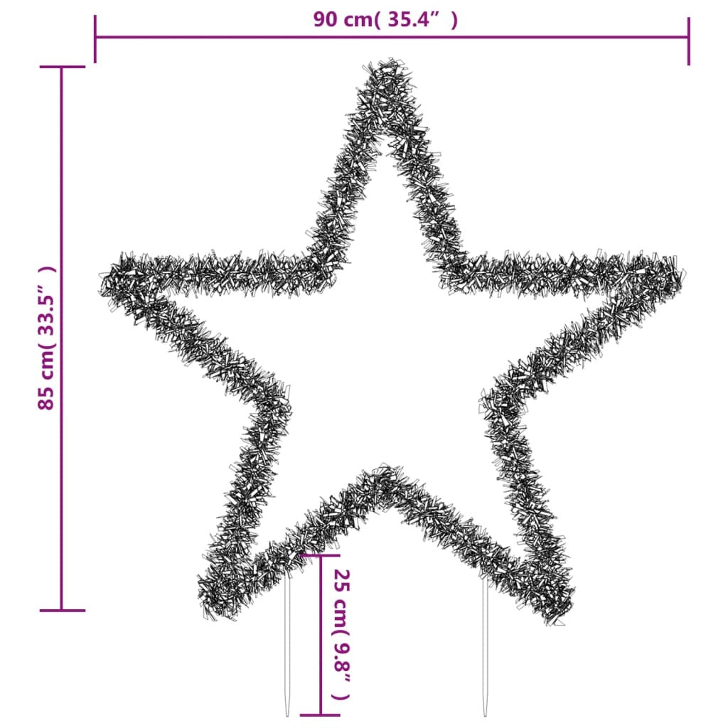 Christmas Light Decoration with Spikes Star 115 LEDs 33.5
