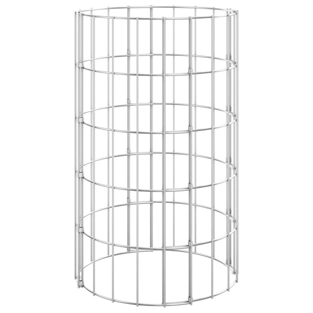 Circular Gabion Pole Galvanized Steel Ø11.8"x19.7"