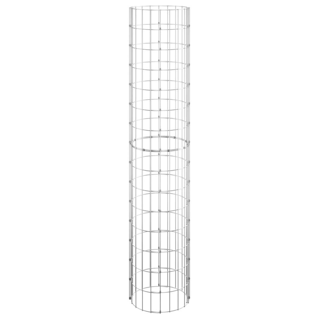 Circular Gabion Pole Galvanized Steel Ø11.8"x59.1"