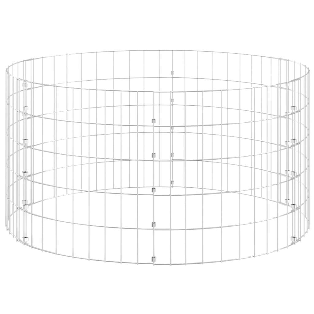 Circular Gabion Pole Galvanized Steel Ø39.4"x19.7"
