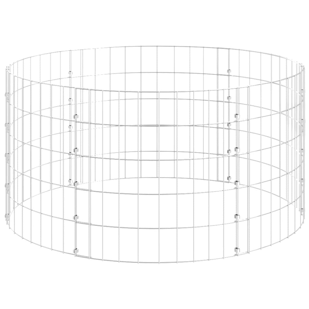 Circular Gabion Pole Galvanized Steel Ø39.4"x19.7"