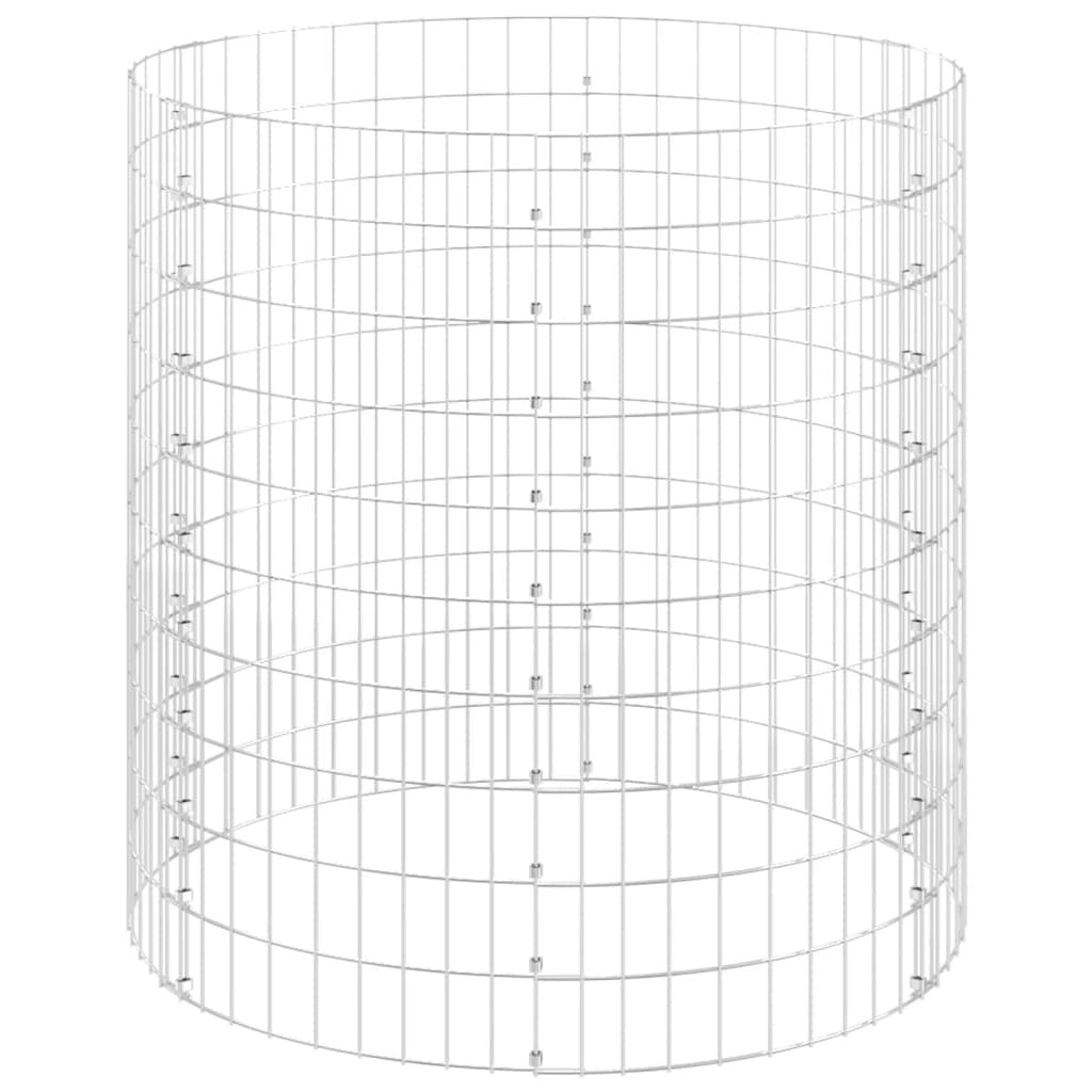 Circular Gabion Pole Galvanized Steel Ø39.4"x39.4"