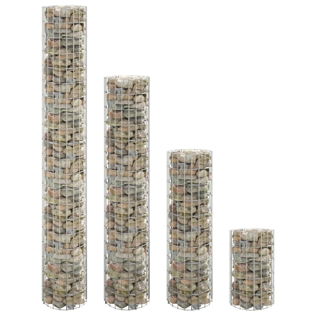 Circular Gabion Raised Beds 4 pcs Ø11.8"x19.7"/39.4"/59.1"/78.7"