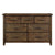 Classic Burnished Brown Dresser 1pc Solid Rubberwood 7 Drawers Transitional Design Bedroom Furniture Rustic Look