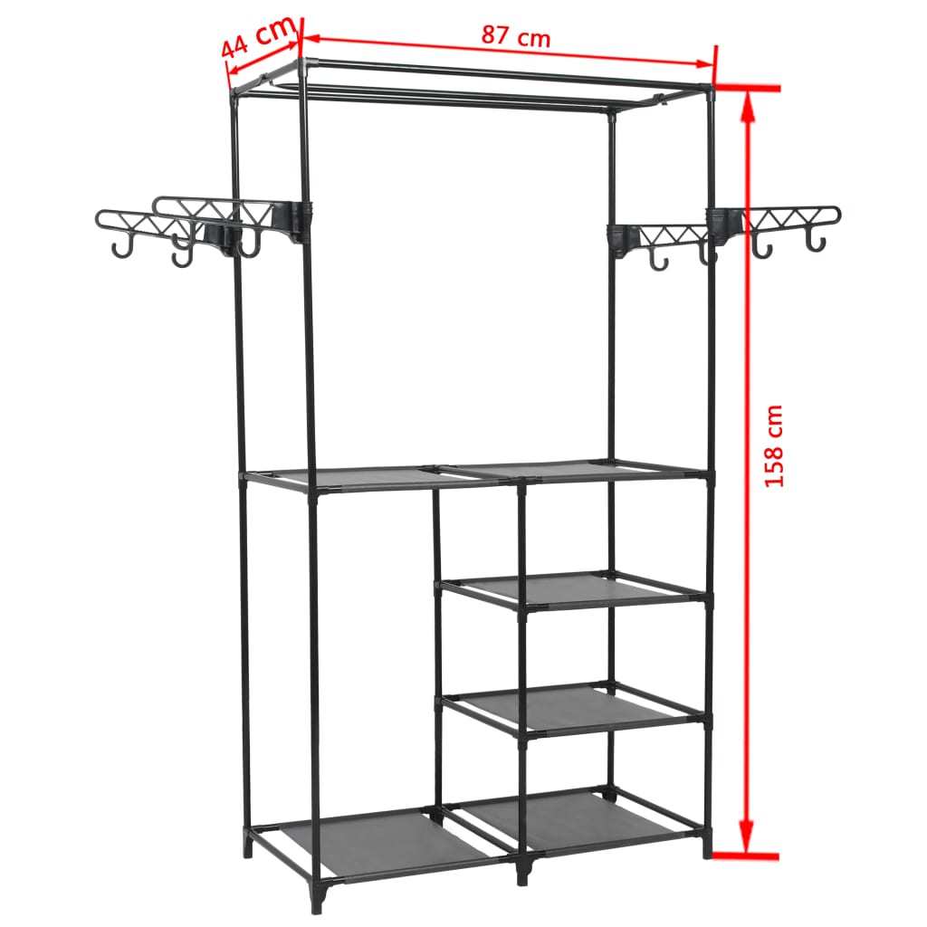 Clothes Rack Steel and Non-woven Fabric 34.3