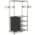 Clothes Rack Steel and Non-woven Fabric 34.3"x17.3"x62.2" Black