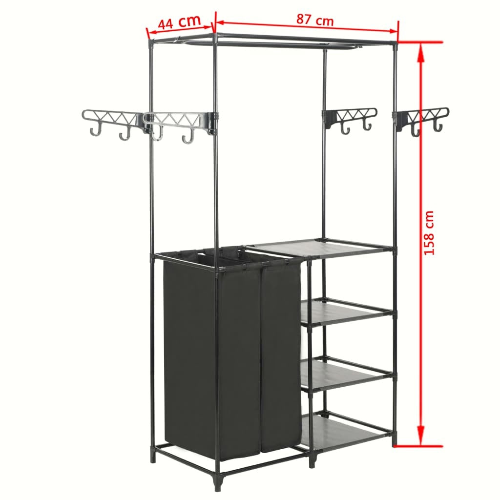 Clothes Rack Steel and Non-woven Fabric 34.3