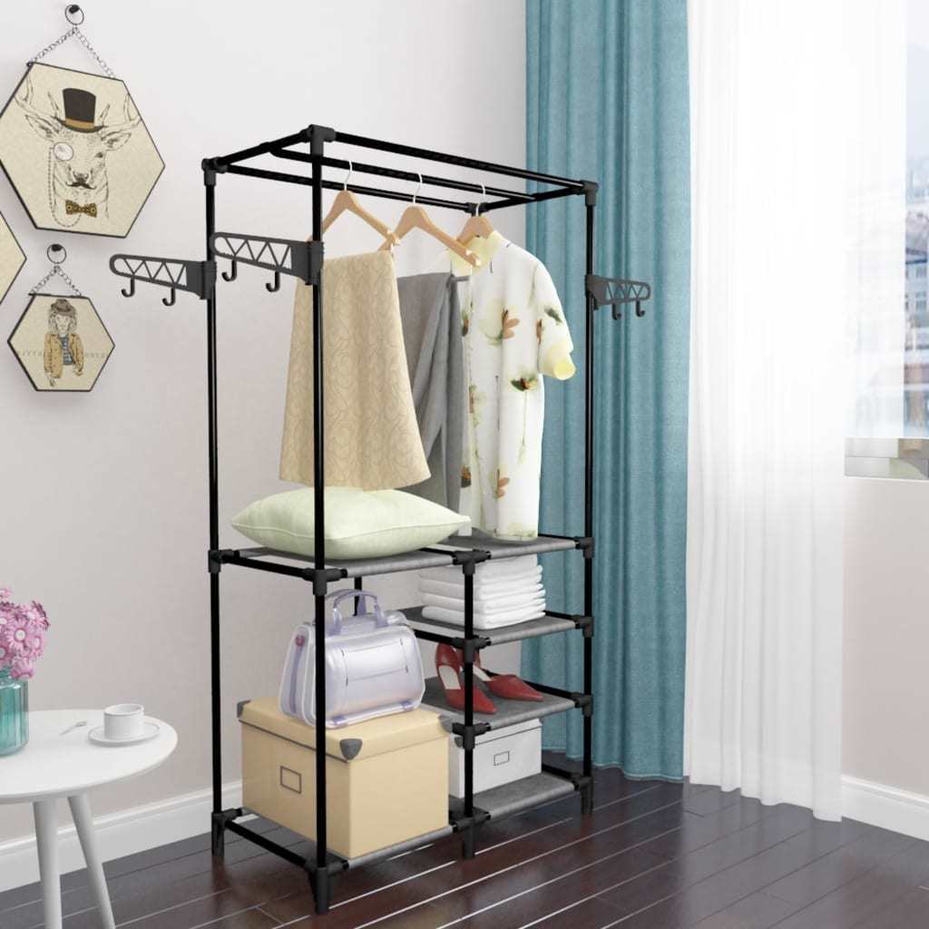 Clothes Rack Steel and Non-woven Fabric 34.3