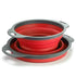 Collapsible Colander Silicone Bowl Strainer Set of 2, Portable Folding Filter Basket Bowls Container Rubber Strainer, Use for Draining Fruits, Vegetables and Pastas - WoodPoly.com