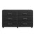 Contemporary Design Black Dresser 1pc 6x Drawers Faux Leather Upholstery Plywood Engineered Wood