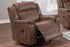 Contemporary Manual Motion Glider Recliner Chair 1pc Living Room Furniture Dark Coffee Breathable Leatherette