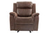 Contemporary Manual Motion Glider Recliner Chair 1pc Living Room Furniture Dark Coffee Breathable Leatherette