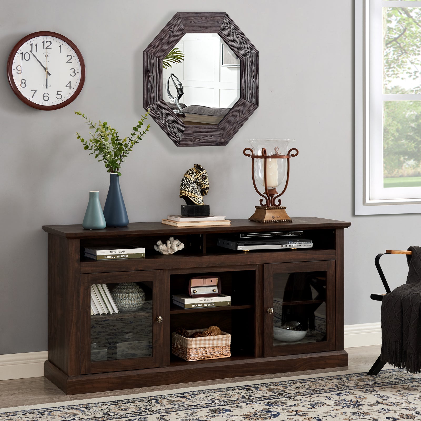 Contemporary TV Media Stand Modern Entertainment Console for TV Up to 65