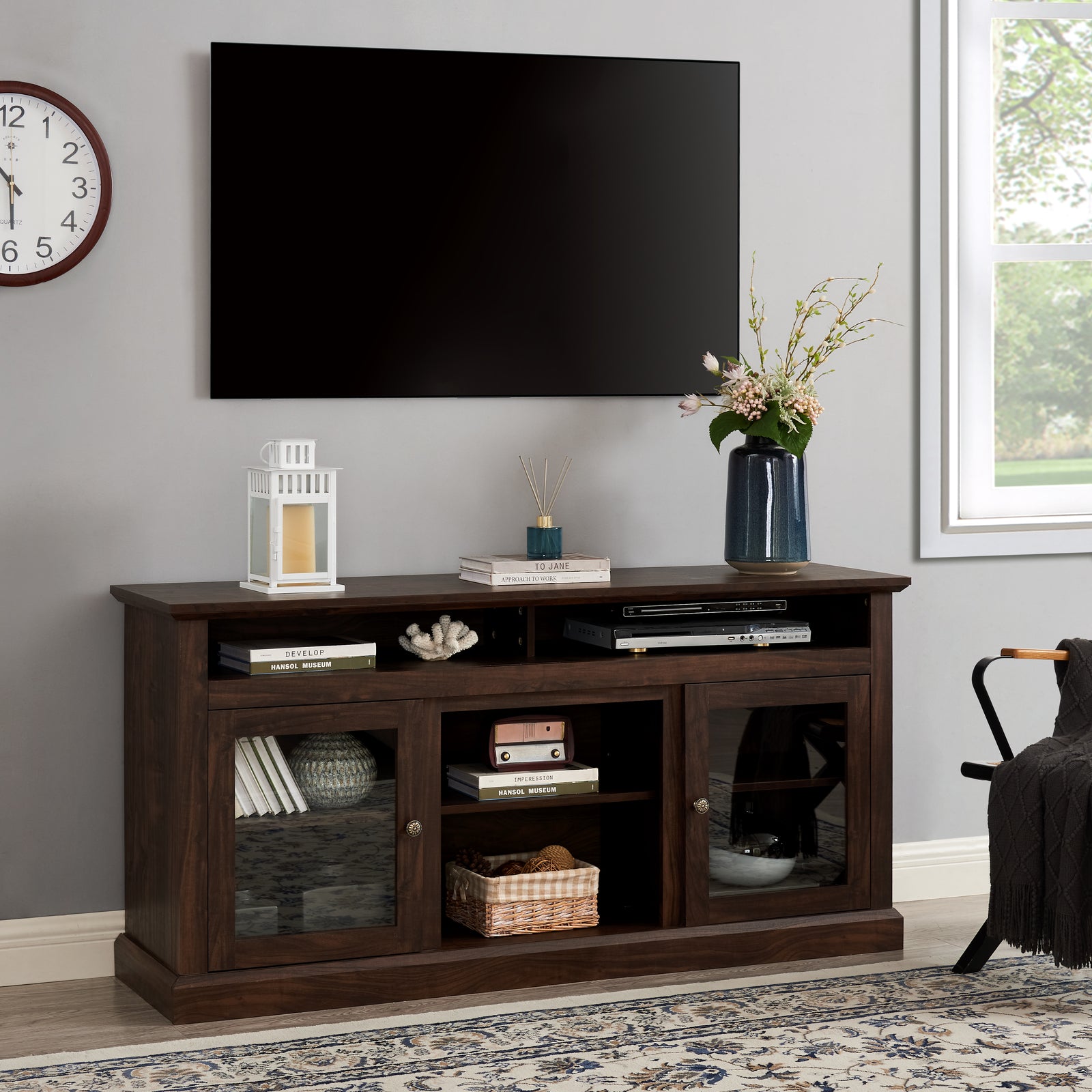 Contemporary TV Media Stand Modern Entertainment Console for TV Up to 65