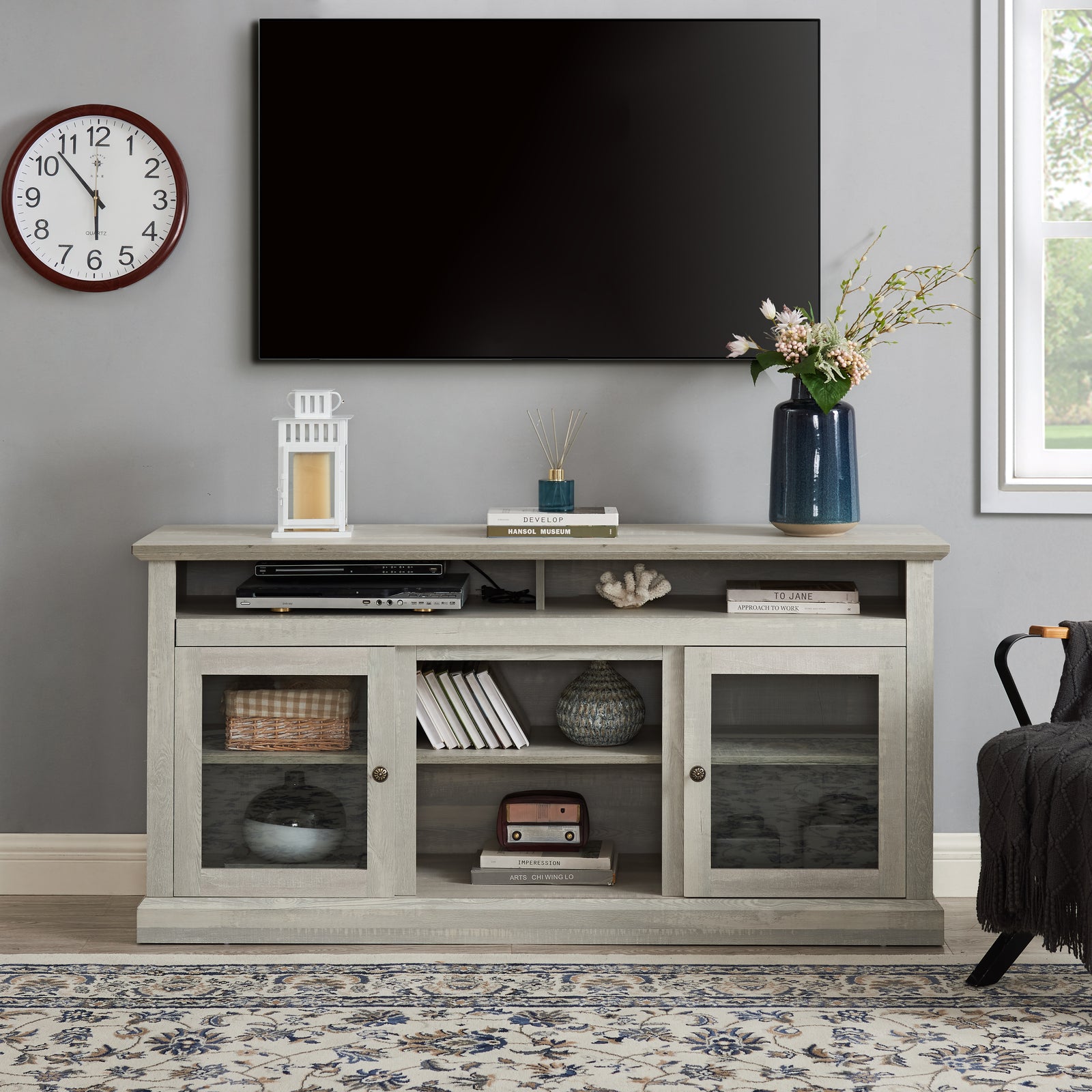 Contemporary TV Media Stand Modern Entertainment Console for TV Up to 65