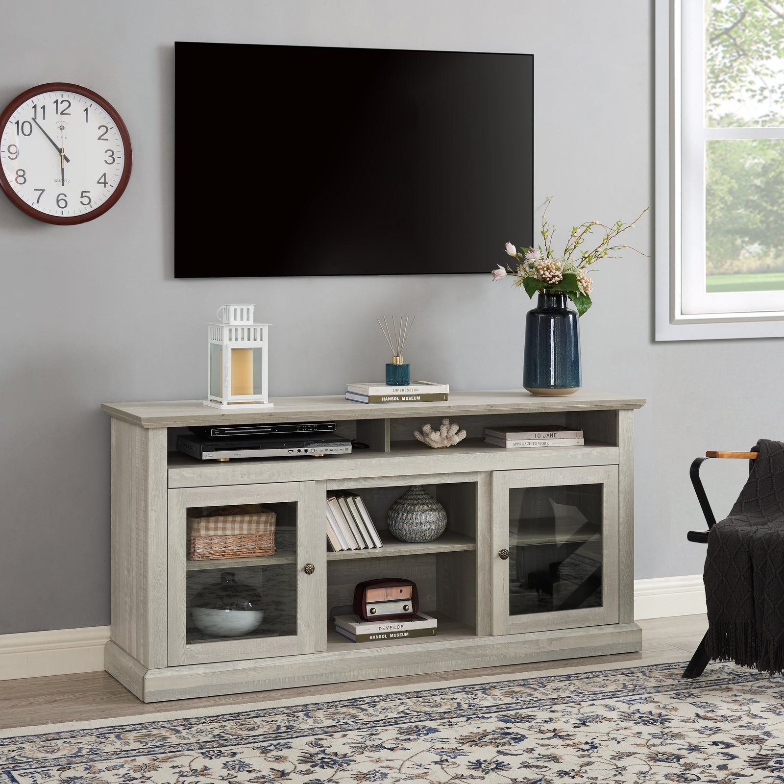Contemporary TV Media Stand Modern Entertainment Console for TV Up to 65