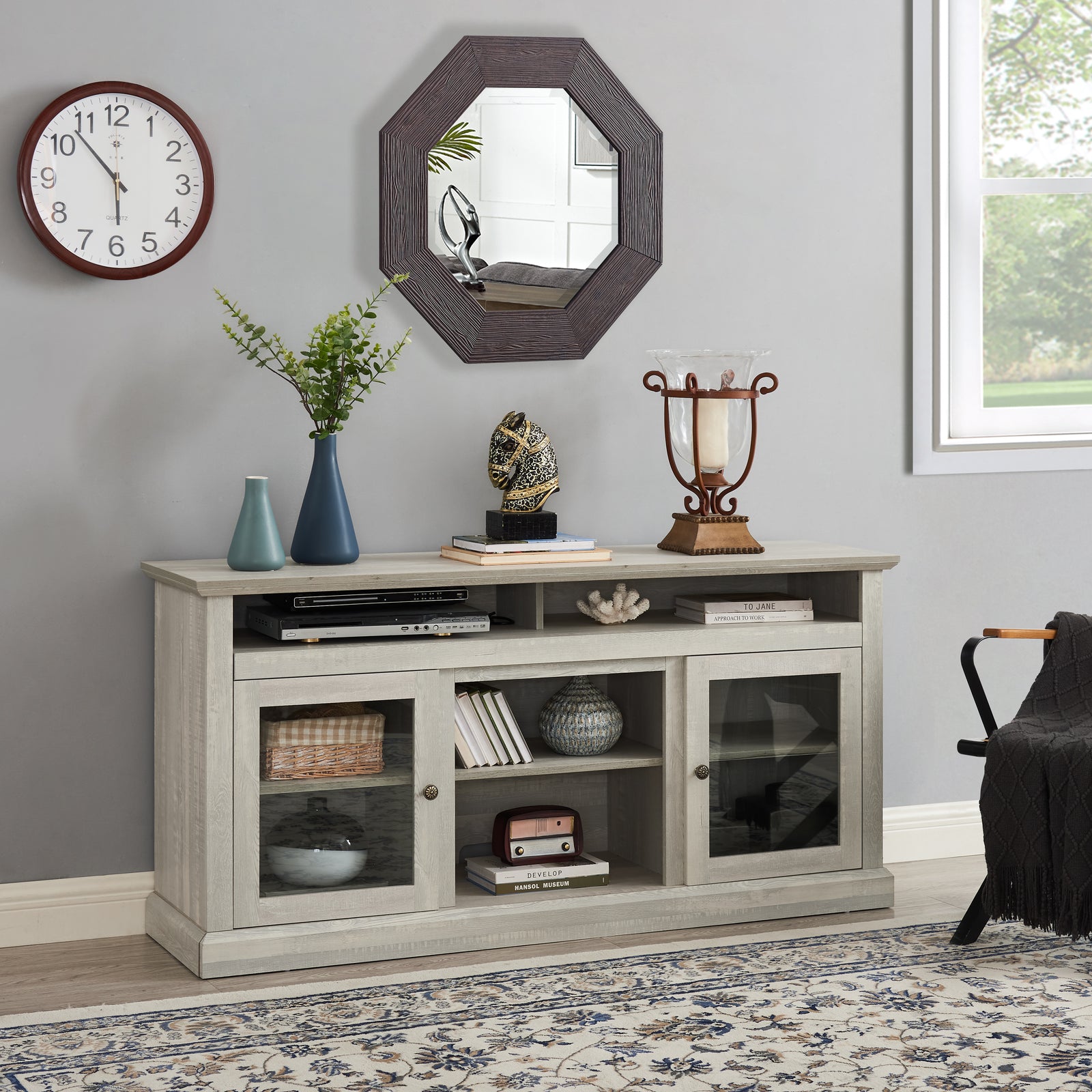Contemporary TV Media Stand Modern Entertainment Console for TV Up to 65