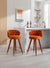 COOLMORE Counter Height Bar Stools Set of 2 for Kitchen Counter Solid Wood Legs with a fixed height of 360 degrees