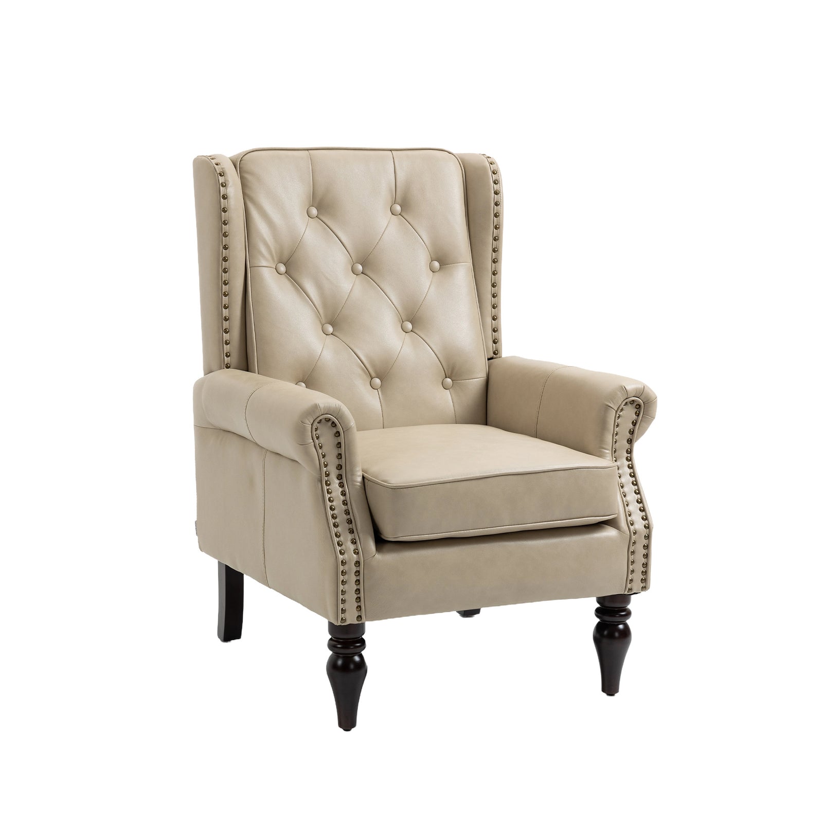 COOLMORE Wood Frame Armchair, Modern Accent Chair Lounge Chair for Living Room