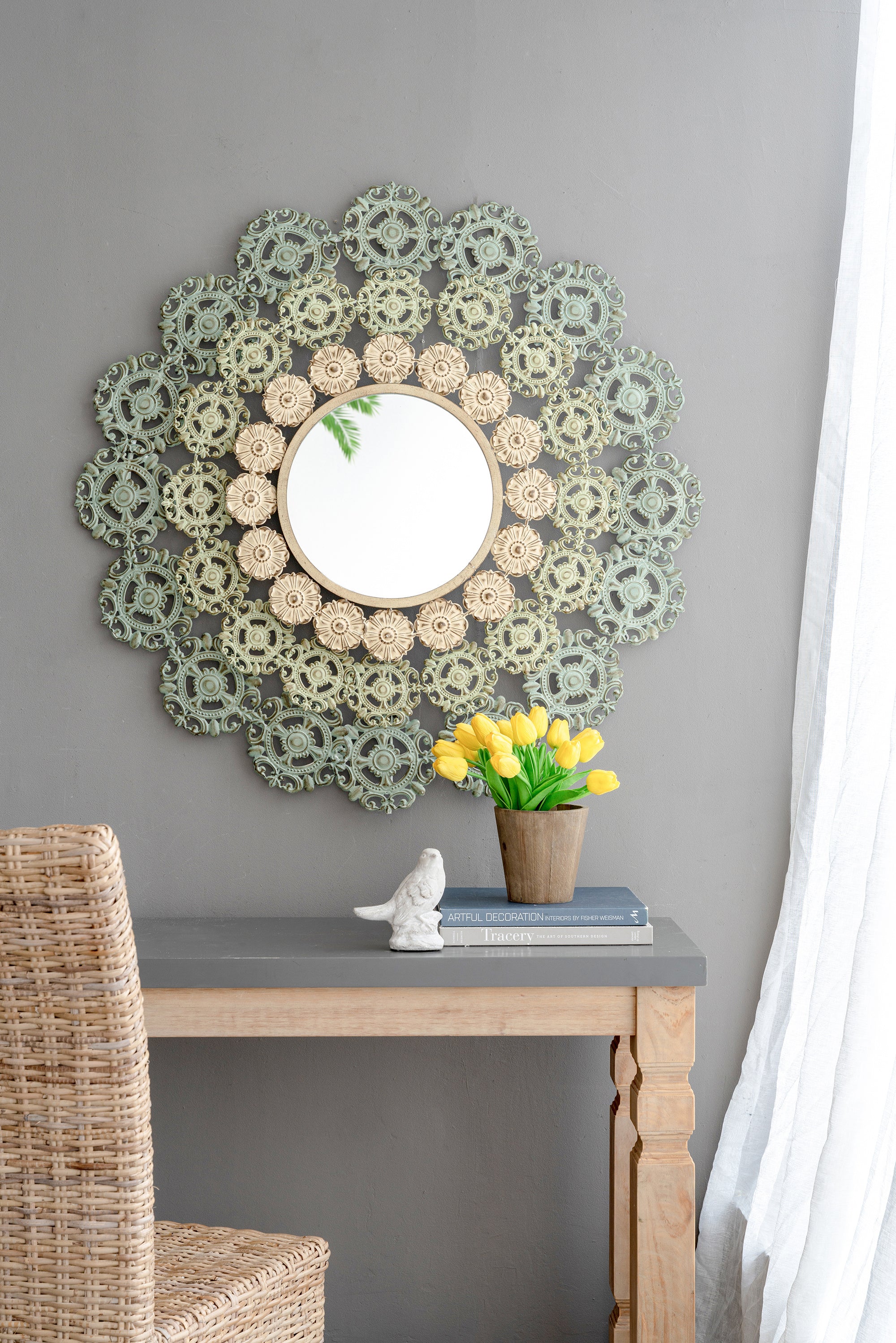 D38x3.5" Mcguire Medallion Mirror