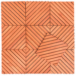 Dashiell 12-Diagonal Slat Eucalyptus Interlocking Deck Tile (Set of 10 Tiles)