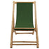 Deck Chair Bamboo and Canvas Green