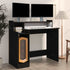 Desk with LED Lights Black 38.2"x17.7"x35.4" Engineered Wood