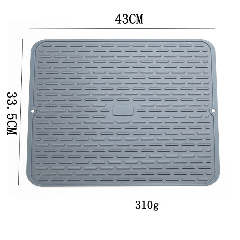 Dish Drying Mat Flexible Silicone Rubber Mat Heat Resistant Silicone Trivet Counter Top Mat Dish Draining Mat Sink Mat Place Mat Kitchen Sink Mat - WoodPoly.com