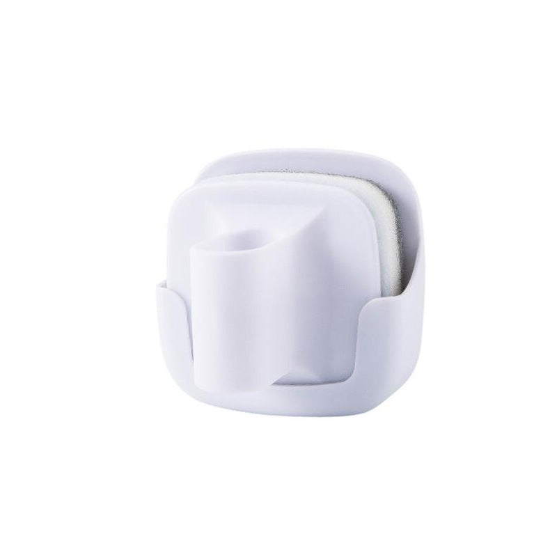 Dish Washing Sponge Wall Mount Self adhesive PP Handle Scrubber Kitchen Dishwasher Tool - WoodPoly.com
