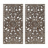 Distressed Carved Wood 2-piece Wall Decor Set