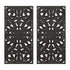 Distressed Carved Wood 2-piece Wall Decor Set