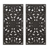 Distressed Carved Wood 2-piece Wall Decor Set