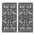 Distressed Carved Wood 2-piece Wall Decor Set