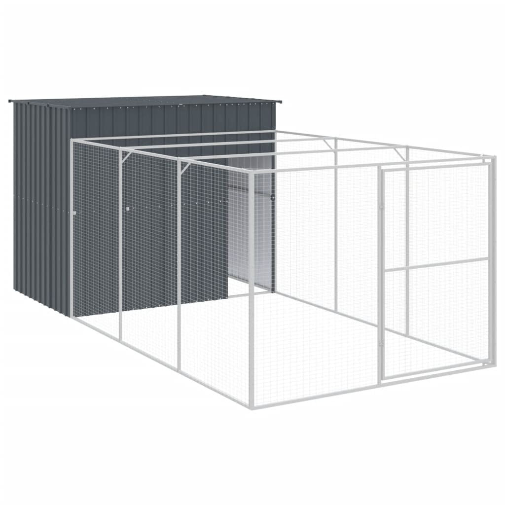 Dog House with Run Anthracite 84.3