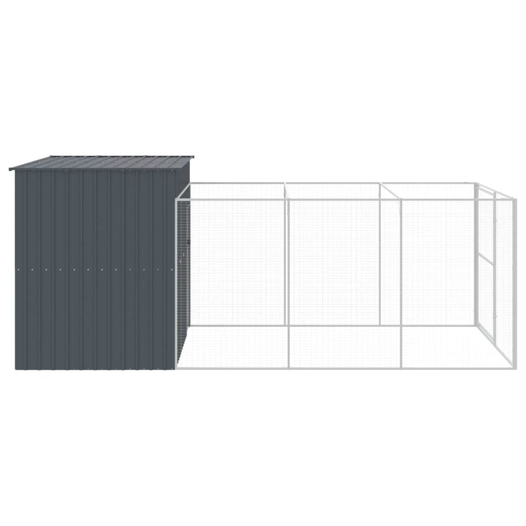 Dog House with Run Anthracite 84.3