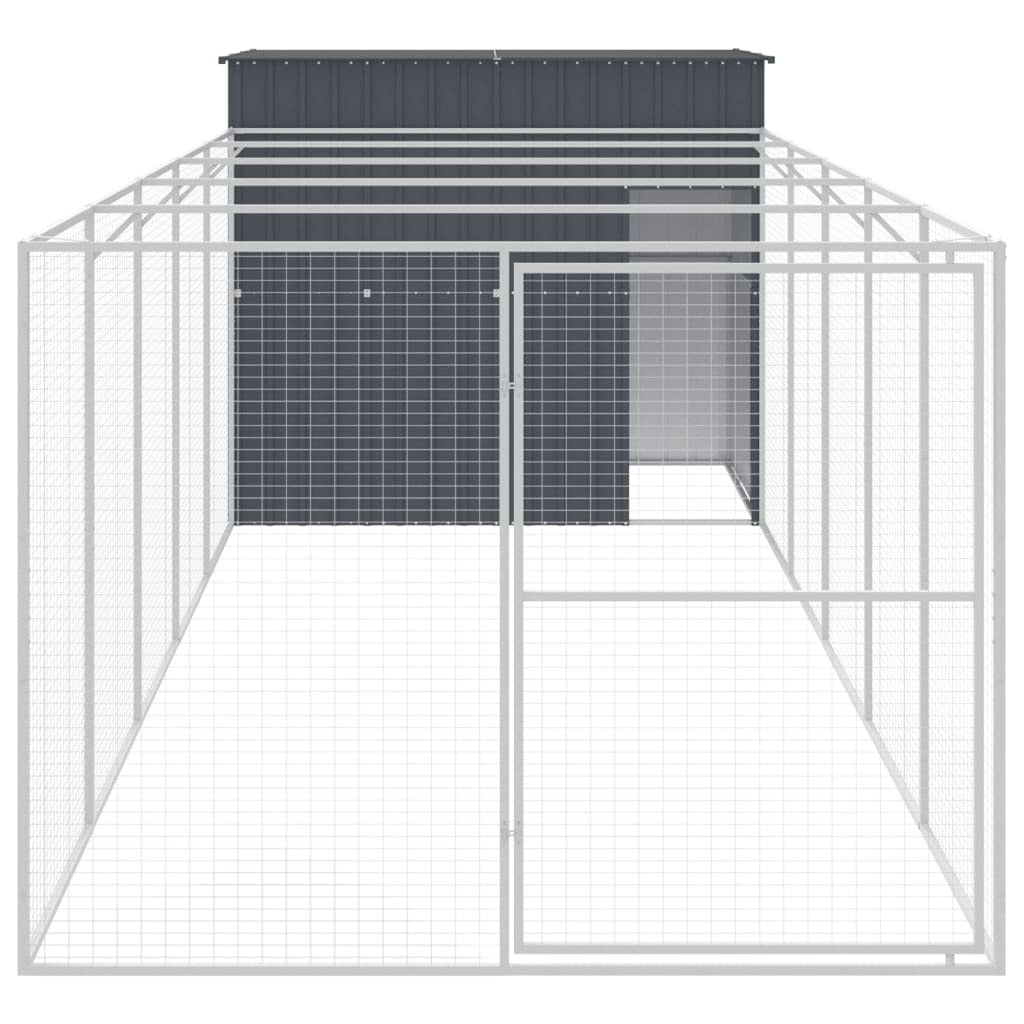 Dog House with Run Anthracite 84.3
