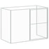 Dog House with Run Light Gray 84.3"x260.2"x71.3" Galvanized Steel