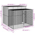 Dog House with Run Light Gray 84.3"x99.6"x71.3" Galvanized Steel