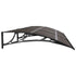 Door Canopy Black 118.1"x39.4" Polycarbonate