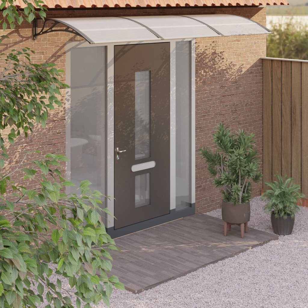 Door Canopy Black 118.1"x39.4" Polycarbonate