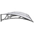 Door Canopy Black 118.1"x39.4" Polycarbonate