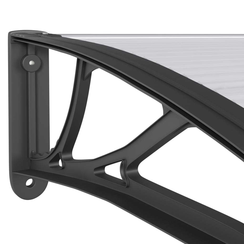 Door Canopy Black 118.1"x39.4" Polycarbonate